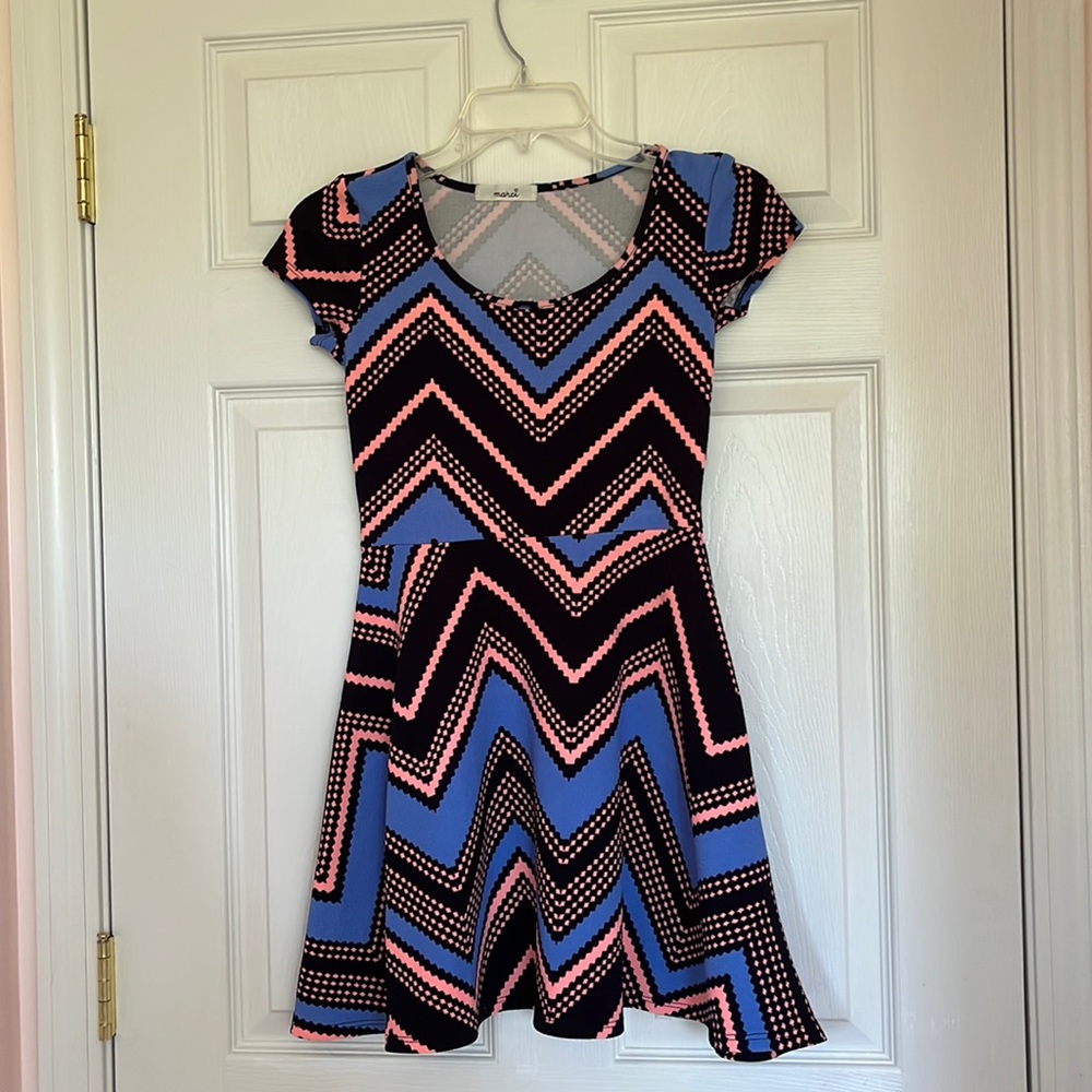 Girls Black, Orange and blue Dress